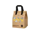 Bolsas térmicas personalizadas de tela no tejida para entrega de alimentos, bolsas de embalaje desechables, papel de aluminio, impresión digital del logotipo de la marca de la tienda