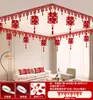 Set de Decoración de Habitación de Boda para la Decoración del Techo del Novio, Nuevo Dormitorio y Sala de Estar de la Novia, Decoraciones Colgantes con Caracteres de Doble Felicidad, Guirnaldas de Boda