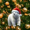Nuevo Adorno Colgante de Animales Planos de Acrílico Transfronterizo Mundo Animal Fiesta Navideña Decoración de Árbol de Navidad Colgante Dibujos Animados