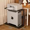 Suporte para torre de computador, prateleira de armazenamento para impressora de escritório, suporte de bandeja para mesa, prateleira de armazenamento de base para gabinete de computador sob a mesa
