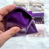 Bolsa de Cierre de Terciopelo para Joyería con Cremallera, Semitransparente, Antioxidación, Bolsa Portátil de Almacenamiento para Viajes para Pendientes, Aretes, Collares y Joyería