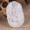 Xinjiang Jasper Mongol Extranjero Cortado Pez Cada Año Colgante Jade Hetian Jade Blanco Carpa Saltando Pórtico Colgante Hecho a Mano