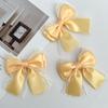 Moño de Encaje de Poliéster Amarillo Hecho a Mano Accesorios para Muñeca Infantil Zapatos Sombrero Accesorios Moño Decorativo