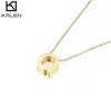 Nuevo Collar de Moda Europea y Americana Brillante para Mujer Cassia Colgante de Acero de Titanio Collar con 26 Letras Mayúsculas Inglesas
