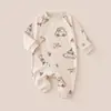 Mono de bebé primavera y otoño ropa de algodón puro para recién nacidos niños y niñas mameluco de bebé ropa exterior de dibujos animados moda