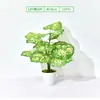 12 Plantas Verdes ArtificialesPlantas Verdes Simuladas, Plantas Falsas en Maceta para Decoración de Sala de Estar Interior, Plástico Pequeña Planta Bonsái Paisajismo