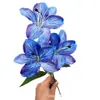 Lirio Hemerocallis Impreso en 3D Lirio Pequeño Artificial Decoración para el Hogar Boda Flores Artificiales Accesorios para Escaparates de Centros Comerciales Materiales Florales