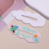 Nuevo Parche de Nubes de Playa Lindas Impreso en Acrílico para Accesorios de Cabello DIY, Pinza Lateral, Collar, Accesorios para Funda de Teléfono Móvil