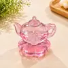 Adorno de Tetera de Cristal con Asa Giratoria, Modelo Más Vendido de Jingdezhen, Mismo Estilo que en Xiaohongshu, Tetera para Mesa de Té
