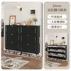 Zapatero abatible ultrafino para uso doméstico, nuevo modelo negro, mueble de almacenamiento para entrada montado en la pared, zapatero de pasillo integrado de gran capacidad