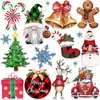 Imán de Refrigerador de Muñeco de Nieve Navideño Más Popular de Amazon Decoración de Pegatina Magnética para Refrigerador de Invierno con Papá Noel y Copo de Nieve