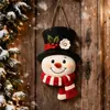 Colgante de puerta de madera de muñeco de nieve navideño, sombrero, bufanda y letrero de madera pintado - Decoraciones festivas para puertas y paredes para la temporada navideña