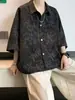 Camisa de manga corta estampada para hombre y mujer, estilo nuevo de verano, fina y holgada, casual y versátil
