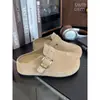 Sapatos Birkenstock Meia-Pantufa Slip-On Coleção Primavera 2026 Novas Pantufas Fechadas com Solado Grosso para Mulheres Uso Externo Sapatos Birkenstock Sapatos Femininos