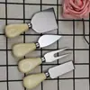 Espátula para Queijo Conjunto de Facas para Queijo Mini Faca de Manteiga Espátula Doméstica Aço Inoxidável Faca de Queijo Cerâmica Sobremesa