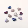 Tela de Cuadros Estilo Universitario Botón de Corazón DIY Pendientes Hechos a Mano Broche Accesorios para el Cabello Piezas de Joyería