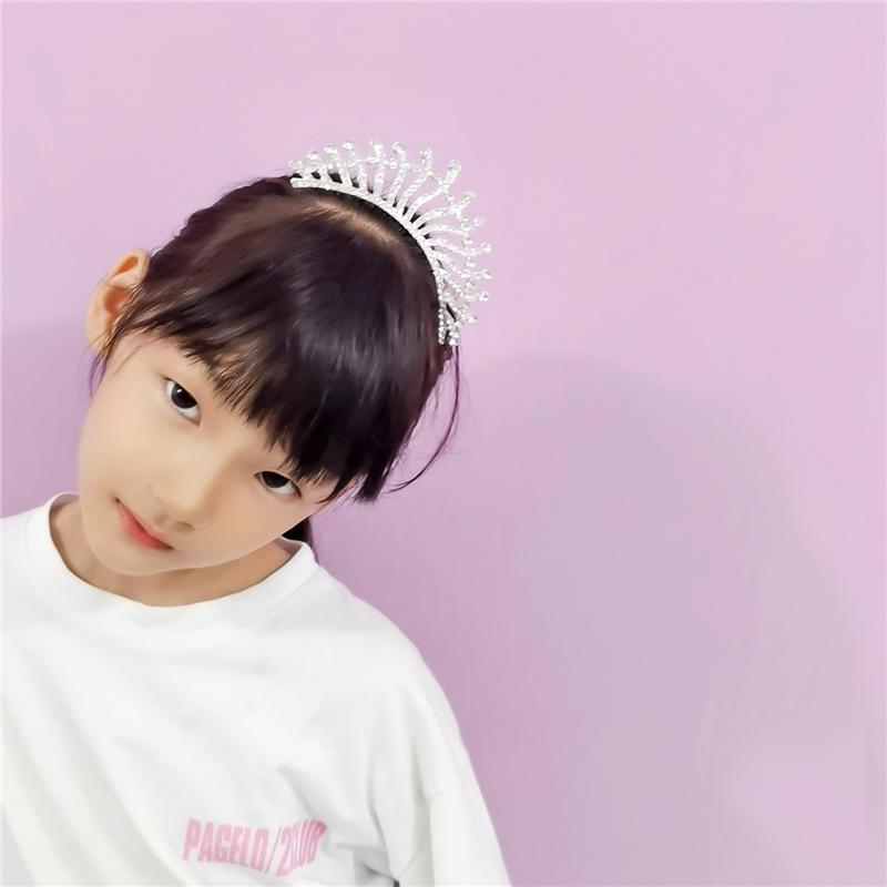 韩版儿童皇冠饰品影楼婚庆头饰水钻发梳发饰表演珍