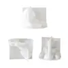 Molde de Silicone para um Guaxinim Segurando a Barriga, Ornamento para Vela Aromática de Gesso e Cimento, Molde de Resina DIY, Exclusivamente para Vendas Transfronteiriças