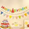 Suprimentos para Decoração de Festa Decoração de Aniversário de Bebê Cenário Montagem Banner de Parede Bandeirinhas Triangulares