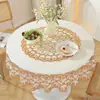 Toalha de Mesa Redonda Pequena com Estampa Dourada, Impermeável, à Prova de Óleo, Resistente ao Calor, Lavável, para Mesa de Centro, Mesa de Jantar, Uso Doméstico, Sala de Estar, Peça Única