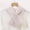 Bufanda Cruzada 100% Lana Pura para Mujer Otoño/Invierno de Gama Alta Calentador de Cuello Versátil Cuellera Persona Perezosa Elegante Venta Directa de Fábrica