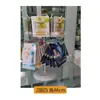 Soporte Giratorio de Hierro Forjado de Dos Niveles para Joyería Estante de Almacenamiento de Escritorio Colgante Estante de Exhibición para Labiales Collares Pulseras Llavero Soporte para Labiales