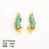 Aretes de Pavo Real Esmaltados, Colgante de Flor de Magnolia, Flor de Camelia de Doble Anillo, Accesorios de Aretes de Hoja Roja del Sur, Cloisonné de Venta Directa