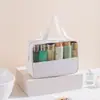 Necessaire Patchwork Translúcida, Bolsa de Cosméticos Transfronteiriça, Bolsa de Armazenamento de PVC para Necessaire Portátil à Prova d'Água de Grande Capacidade