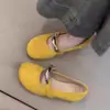 Zapatos Mary Jane de Tacón Grueso y Punta Fina para Mujer 2026 Primavera y Otoño Nuevos Zapatos de Salón Franceses de Boca Baja con Lazo para Combinar con Faldas