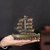 Caja de incienso "Smooth Sailing", quemador de incienso dorado, quemador de incienso de sándalo, quemador de incienso para aromaterapia de interior.