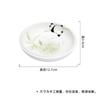 Moji Maceta de Cerámica Panda de Bambú Verde Pintada a Mano con Juego de Té Kung Fu Accesorios para Ceremonia del Té Doméstico Plato Multiusos Plato Redondo para Refrescos