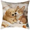Fronha de Travesseiro de Páscoa com Bordado Imitado Transfronteiriço Animal Fofo Capa de Almofada de Sofá Coelho Decoração de Páscoa