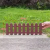 Cerca de plástico PVC marrom cerca de jardim decoração de jardim de pátio cerca com imitação de grão de madeira decoração de interior Escola