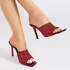Nuevas Chanclas de Moda de Verano para Mujer, Tacones Altos, Sandalias Gretel, Tacones de Aguja con Lentejuelas, Tacones Altos, Sandalias para Mujer