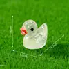 Micro-paisagem Fofa Glitter Fino Pato Amarelo Pequeno Boneca Acessórios Decorativos DIY Mini Ornamento de Mesa