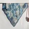 Venta Caliente Transfronteriza Moda Retro para Mujer Delgado Imitación Seda Algodón Estampado Bufanda Cuadrada de 110 Turbante Malayo