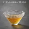 Xícara de chá pequena de vidro resistente ao calor, xícara de chá transparente de cristal estilo japonês espessada para uso doméstico, xícara para degustação de chá com padrão martelado, conjunto de chá kung fu pessoal