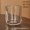 Copo de Vidro Transparente para Vela de Aromaterapia de Várias Especificações Vazio Recipiente de Aromaterapia Atmosfera Romântica em Casa Suporte para Vela DIY