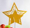 Pin Amazon pastel de cumpleaños láser tarjeta hueca bandera roja boda estrella de cinco puntas tarjeta al por mayor