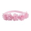 Acessórios de cabelo de princesa coreana com flores, faixa de cabelo de chiffon para crianças, adereços para fotos de bebê, faixa de cabelo de renda, atacado de fábrica