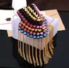 Corea del Sur personalidad remache tridimensional europeo y americano discoteca vintage remache broche punk cono puntiagudo remache borla charretera