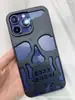 Funda Tipo Universal Color Puro para iPhone 14 Calavera de Halloween Carcasa para Teléfono Móvil Apple 13Promax Anticaída