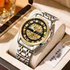 Reloj mecánico de imitación para hombre en stock, modelo nuevo con calendario, diseño hueco, luminoso, impermeable, reloj de pulsera de cuarzo para negocios, venta al por mayor transfronteriza