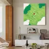 Pintura de paisaje fresca y relajante de una niña y un perro, arte de pared decorativo para la sala de estar o la habitación de los niños, mural de dibujos animados