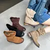 Botines de estilo retro, de caña ancha, suela gruesa, para mujer, nueva colección otoño 2026, Botas vaqueras occidentales, Botas Martin, Botines
