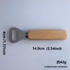 Abridor de Garrafa de Cerveja com Cabo de Madeira Transfronteiriço, Abridor de Bebidas Espesso de Aço Inoxidável, Atacado do Fabricante