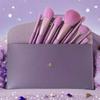 Set de 12 Brochas de Maquillaje Erlu Júpiter 12: Polvo Suelto, Rubor, Contorno, Pincel para Sombra de Nariz, Herramientas de Belleza Sin Costuras, Fijación de Maquillaje, Sombra de Ojos, Corrector