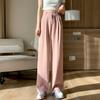 Calças de Perna Larga Primavera e Verão Cintura Alta Dosagem Emagrecedor Calça Perna Reta Calças Verão Casual Terno para Mulheres Pequenas Terno High-end