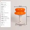 Novo produto internacional: Luminária de noite de cogumelo de vidro recarregável, ornamento de cabeceira estilo coreano, lâmpada decorativa ambiente, fornecimento no atacado do fabricante
