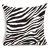 Funda de Almohada con Estampado de Animales Nuevo Estampado de Leopardo Transfronteriza Felpa Corta para Sofá del Hogar Cojín de Soporte Lumbar Funda al por Mayor Plegable